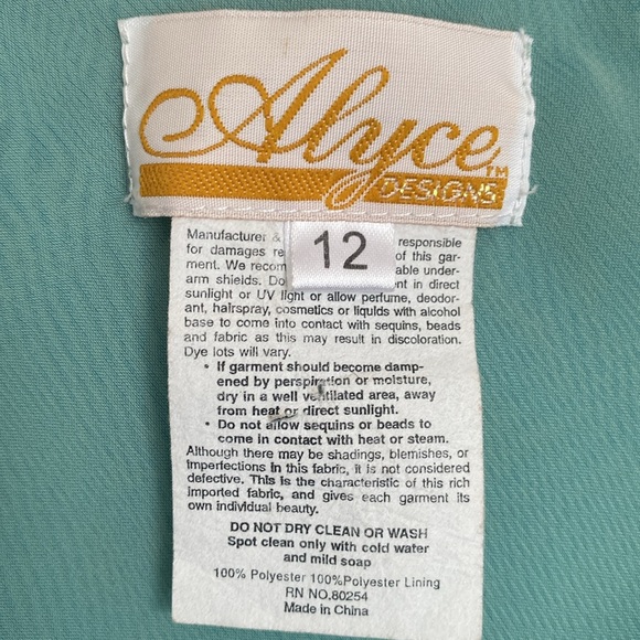 👗Alyce 2 piece pastel green mother of bride or groom or bridesmaid gown size 12 - Picture 16 of 16